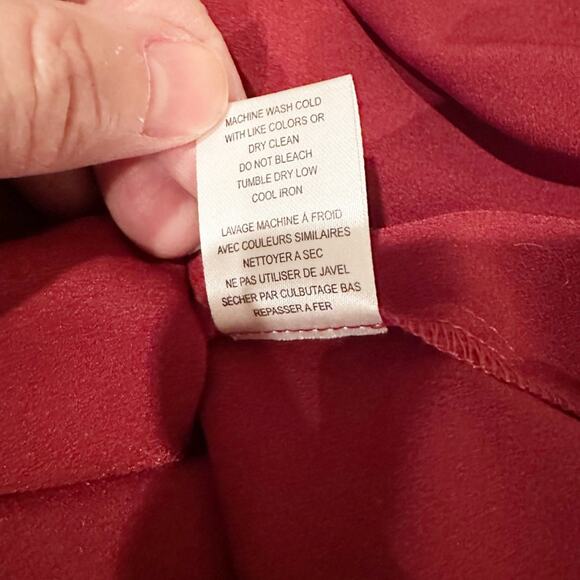 Haute Hippie Top Shirt Blouse statement Balloon Sleeve NWT NEW maroon boho Small - Picture 13 of 15